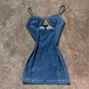 Mini denim cutout dress size small